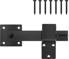 6" Barn Door Flip Latch, Sturdy Farm Flip Fence Gate Latch Iron Hardware, Gate L