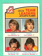 (1) PAT QUINN 1976-77 O-PEE-CHEE # 379 FLAMES TL GOOD CARD (G3371)