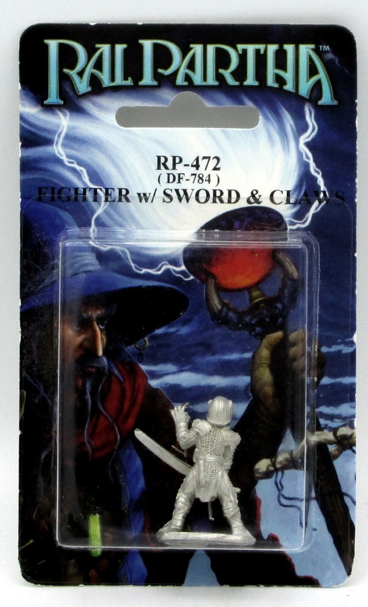 Ral Partha RP-472 Fighter with Sword & Claws (Leonaran