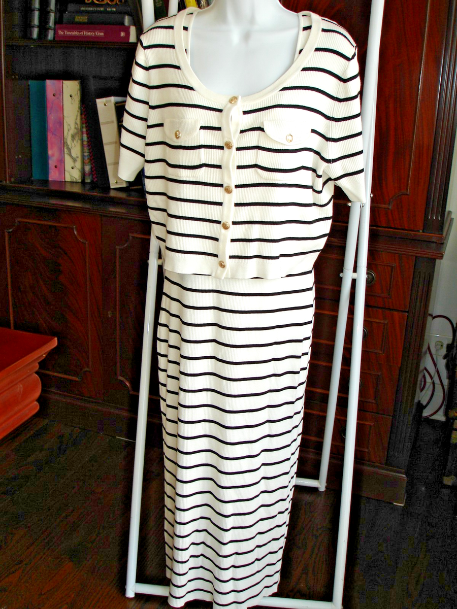 knit dress with pockets Cecelia Ponte Knit Dress in Black main image 1