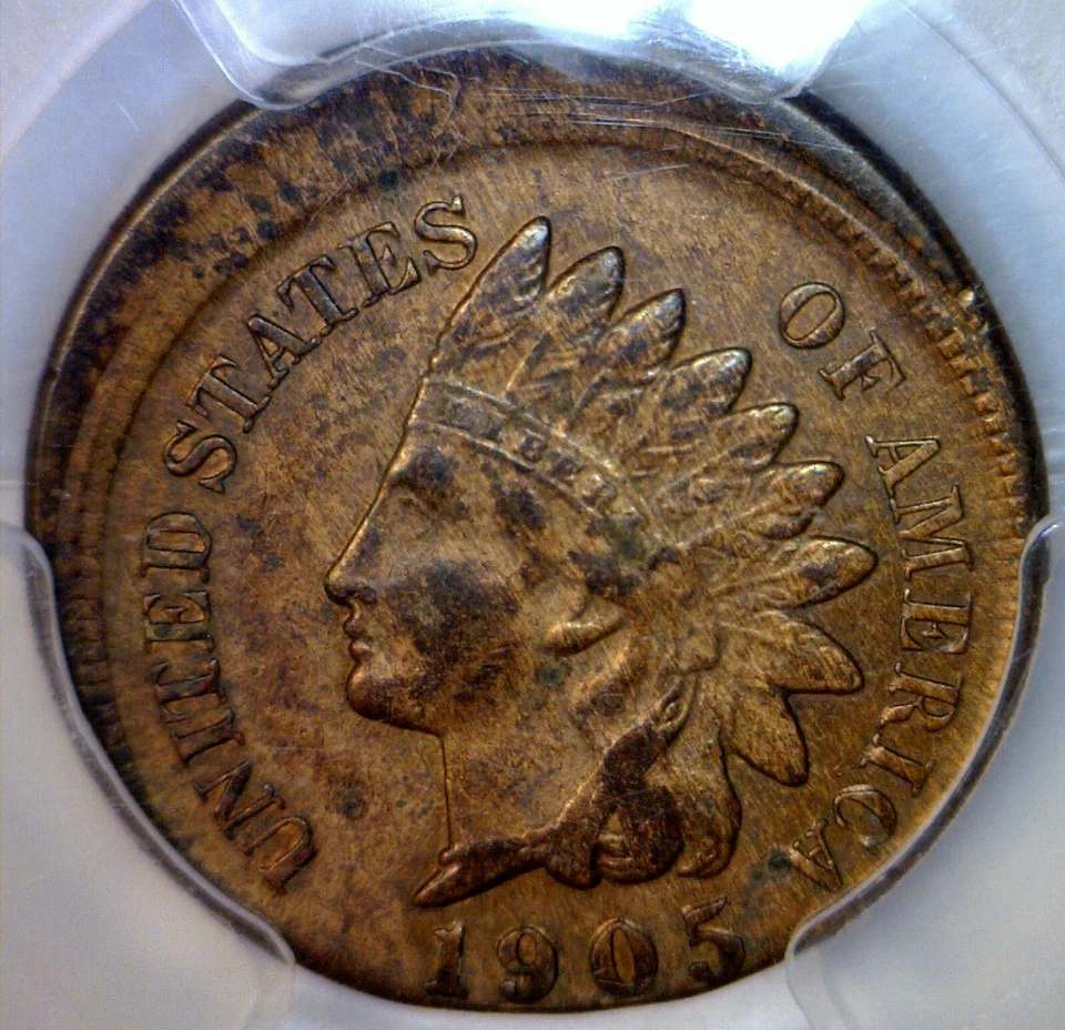 1905 ERROR PCGS XF 45 Off Center Indian Head Cent Coin NICE EARLY O/C FREE SHIP - Image 3 of 4