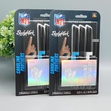 BIC BodyMark Temporary Tattoo Art Markers NFL Carolina Panthers 3 Markers