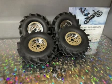 New Losi D&D Tires King Sling Bog Hog LMT Mega LOS44003 Set Of 4 Mounted Wheels