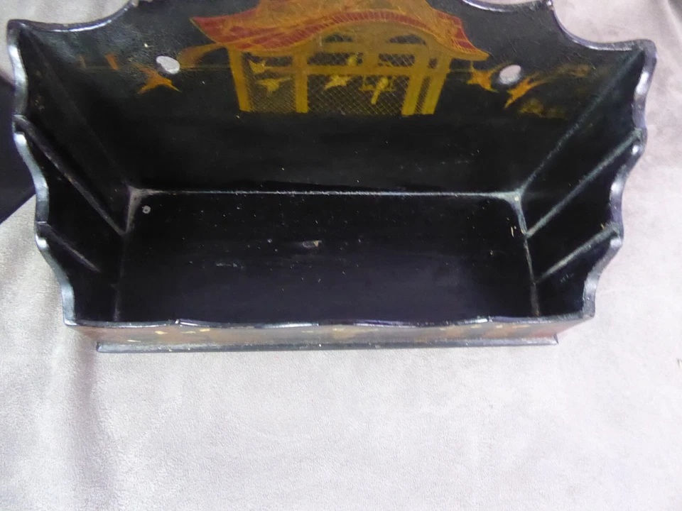 BEAU PORTE-COURRIER en carton bouilli ancien. - Photo 2/4