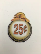 Authentic Inside the Globe Beaver Vending Quarter 25 cent Decal Sticker w/ Logo