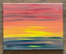 FADING LIGHT ACRYLIC PAINTING on 11x14 CANVAS ORIGINAL by SDSchwitters #221