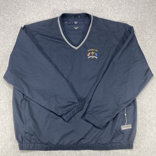 Nike Golf Mens Windbreaker Pullover Sz Extra Large Ryder Cup Oakland Hills Blue - Picture 1 of 13