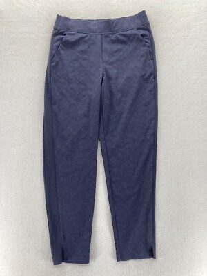 Athleta Brooklyn Textured Ankle Pant Women's 8 Blue Stretch Fabric Animal Print
