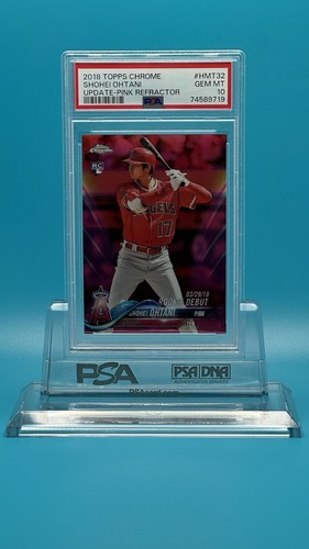 2018 TOPPS CHROME UPDATE PINK REFRACTOR #HMT32 SHOHEI OHTANI ROOKIE RC PSA 10