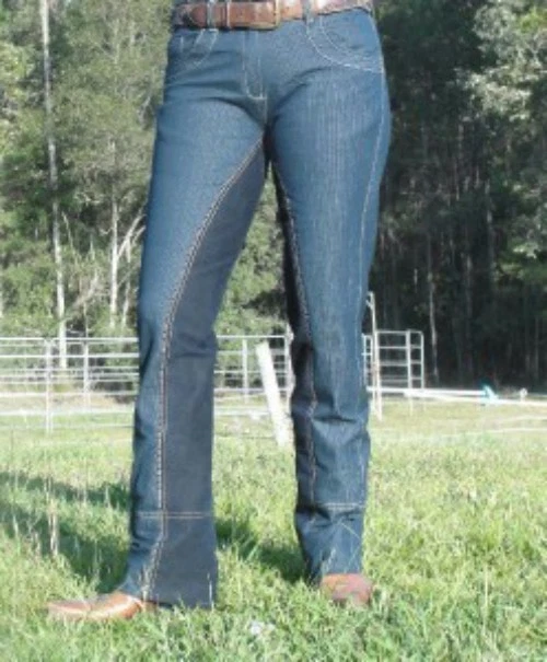 Jodhpurs bootcut riding Pants Denim Jeans Westernstyle stretch sticky bum 8 26