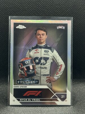 2023 Topps Chrome F1 #193 Nyck De Vries Chrome Refractor RC Williams Racing