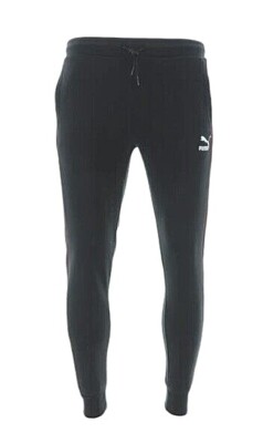 PUMA Between The Lines T7 Black Red Track Jogger Sweatpants Active Pants Mens L