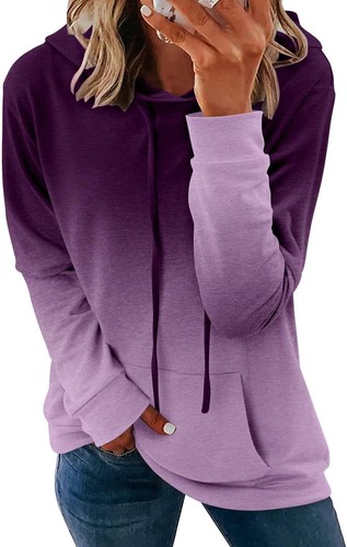 onlypuff Women's Pullover Hoodies Teen Girls Trendy Fall Fashion Tops Hooded Swe