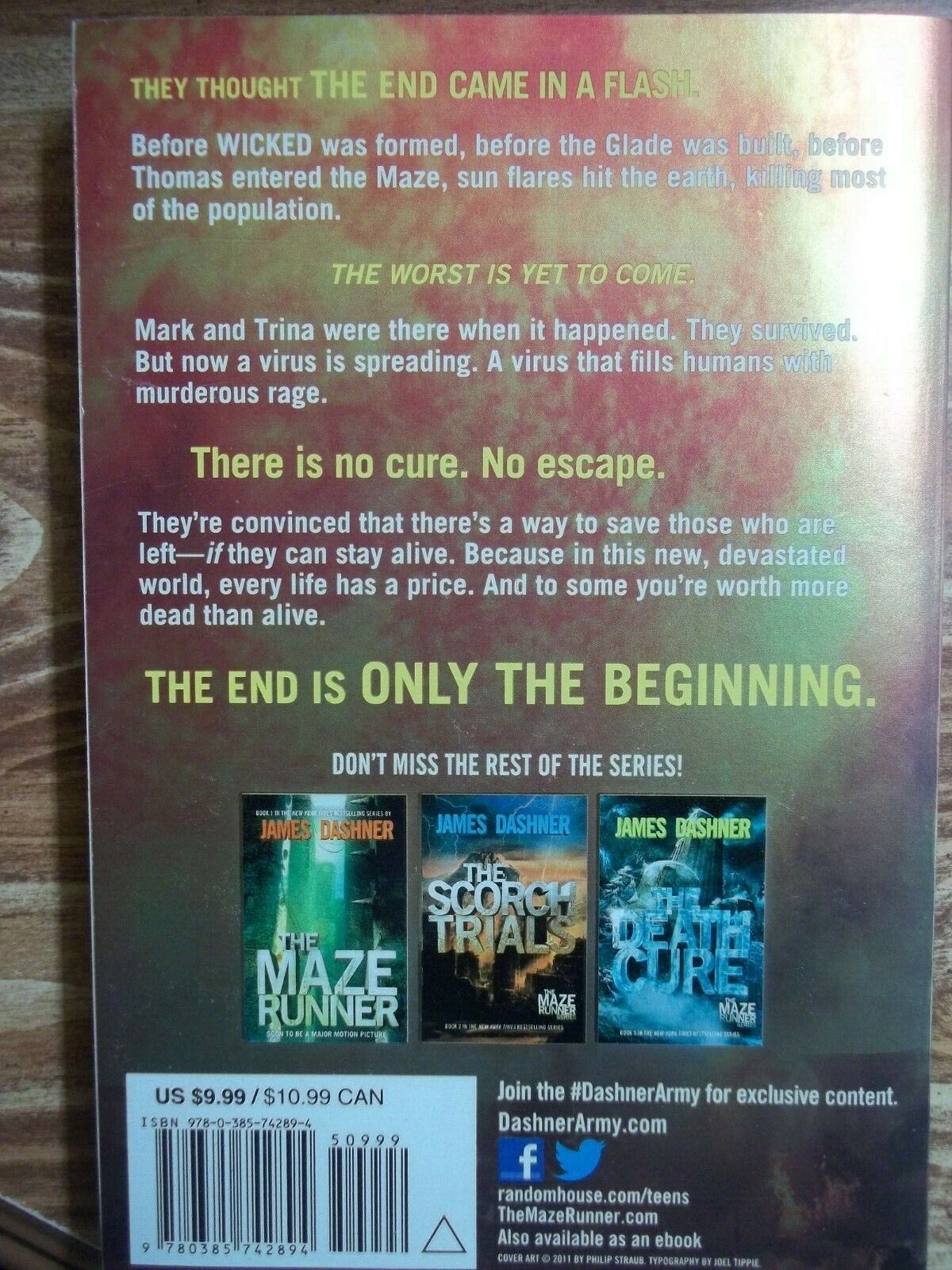 The Maze Runner Full Series Books 1-3 & First Prequel Book by James Dashner