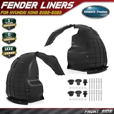 2Pcs Front Inner Fender Liners with Insulation Foam for Hyundai Kona 2022 2023