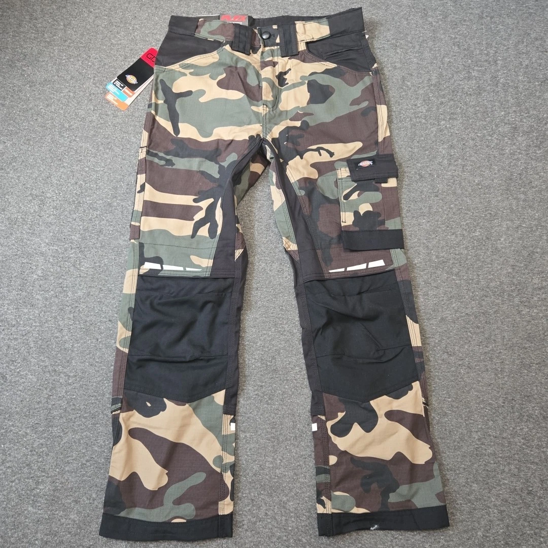 Dickies GDT Premium 32x30 Workwear Camo Pants Multi Pocket Double Knee Pad, New