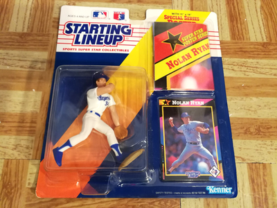 #ad 1992 Starting Lineup Nolan Ryan Texas Rangers SLU Figure Card Baseball MLB Vtg $5.49