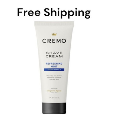 Cremo Shaving Cream Mens, Refreshing Mint Cooling Shave Cream, 6 fl oz