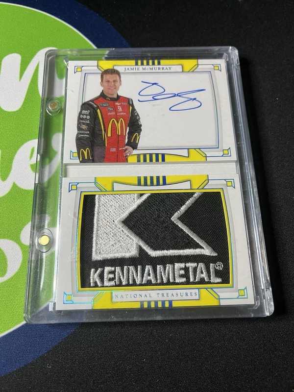 2022 National Treasures Jamie McMurray 1/1 Booklet Autograph