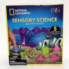 National Geographic Sensory Science Kit STEM 10 Activities Sand Slime Putty New