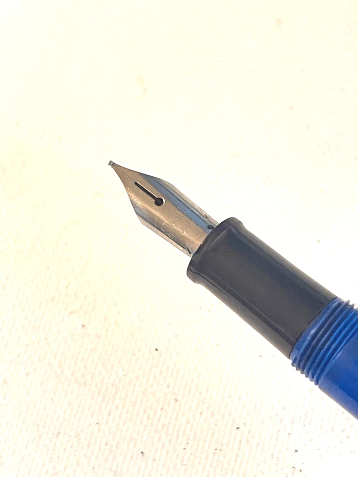 Pluma Estilográfica Relleno Palanca Wearever Azul Años 60 Suave FINA/Mediana Plumín ¡Garantizado! Foto 4 de 4