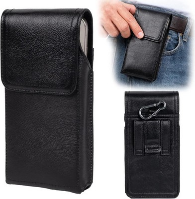 Leather Phone Holster - Genuine Full-Grain Buffalo Leather Cell Phone Holsters -
