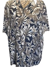 Island Wear Hawaiian Shirt Cotton Tropics Shirt Preowned Size L