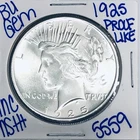 1925 BU UNCIRCULATED SILVER PEACE DOLLAR AUTHENTIC U.S. MINT FREE SHIPPING 5559
