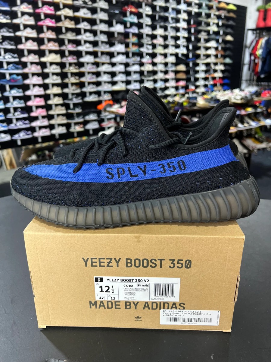Size 12.5 - adidas Yeezy Boost 350 V2 Low Dazzling Blue PRE-OWNED