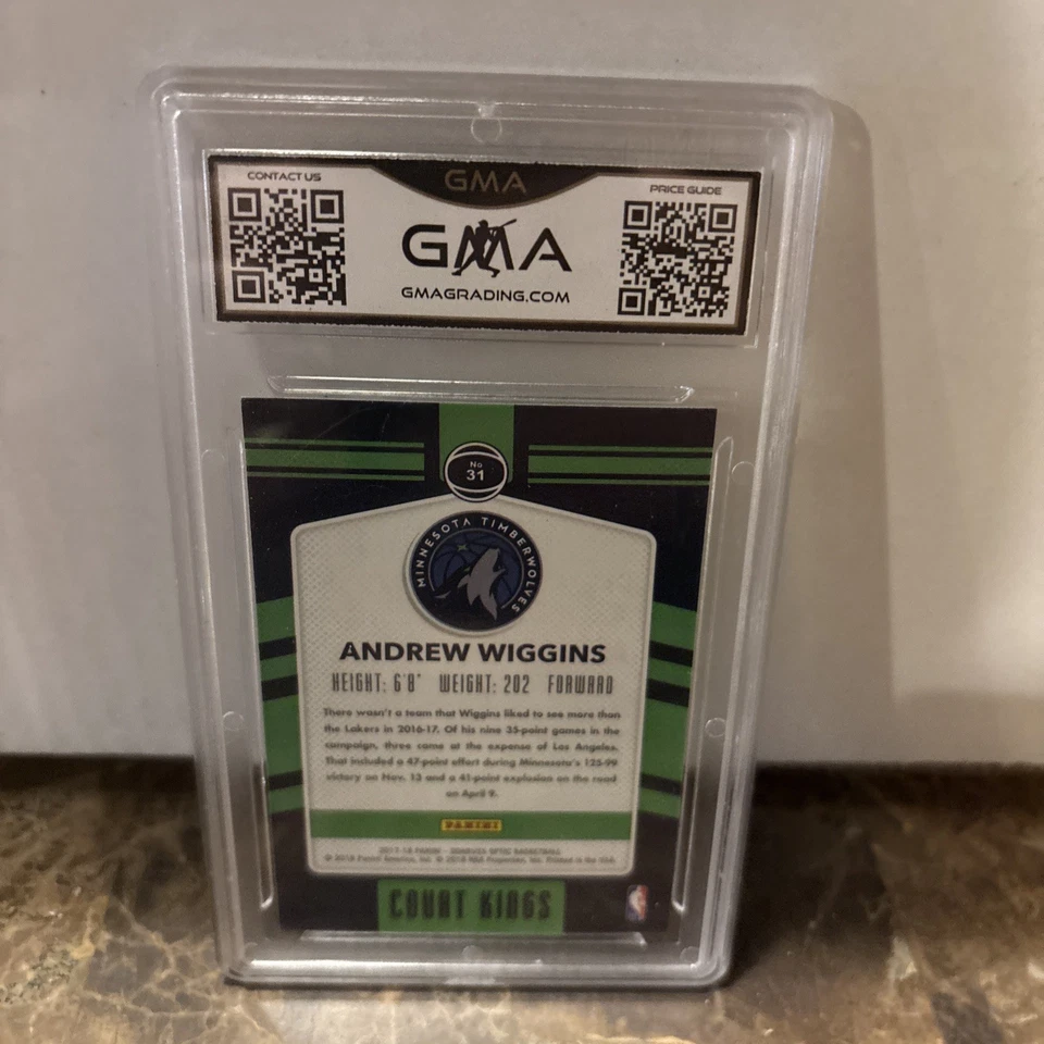 2017-18 Donruss Optic Court Kings Blue #/85 Andrew Wiggins #31 Timberwolves - Image 2 of 2