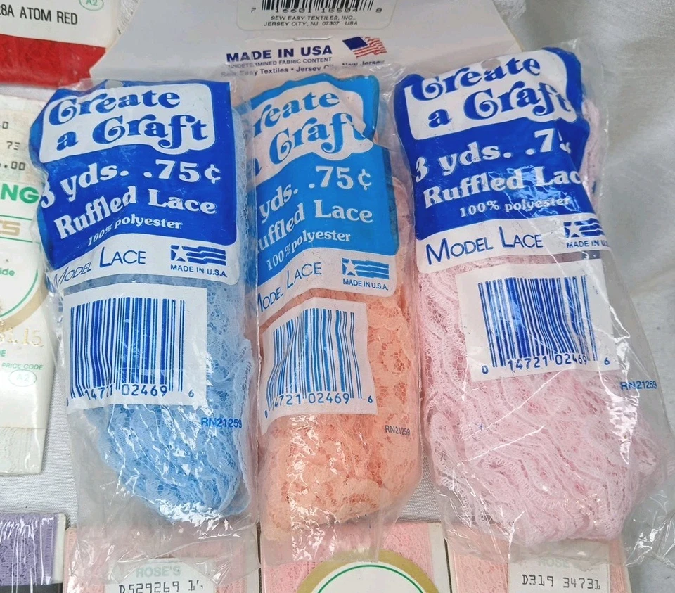 Lote de 25 Cinta Sesgada Dobladillo Encuadernación Costura Flexi-Encaje Vintage Costura Multicolor Leer Foto 4 de 4