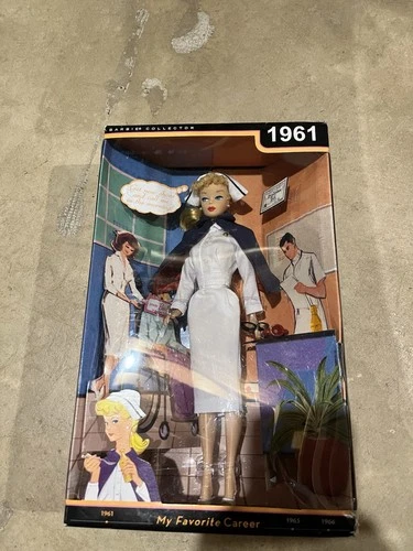 1961 REGISTERED NURSE My Favorite Career Barbie R4472 NRFB - box slightly worn