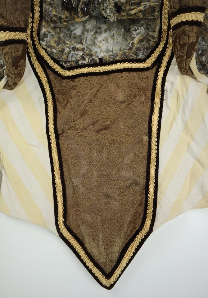 Corsé corpiño vintage medieval renacentista feria hecho a mano mangas de encaje disfraz Foto 4 de 4