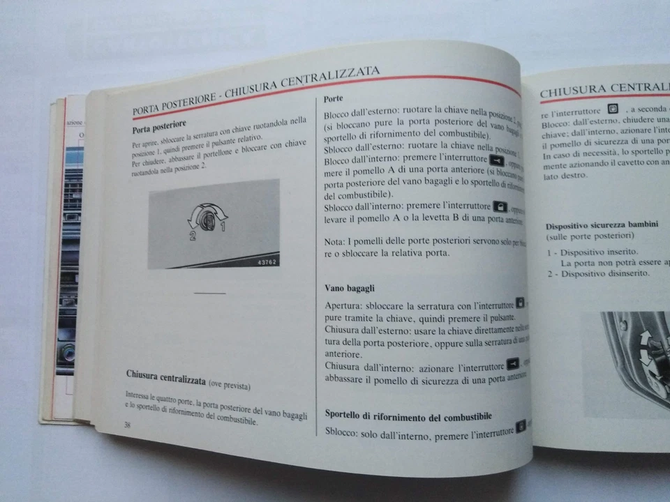 FIAT CROMA VARIE VERSIONI  LIBRETTO USO E MANUTENZIONE ORIGINALE  01/1989  (841) - Immagine 3 di 4