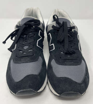 NEW BALANCE MEN'S 574 CLASSIC ATHLETIC SHOES TIE UP BLACK SIZE 12