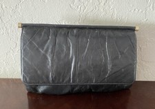 Vintage bag Mardone USA clutch purse 50  s-60  s black leather perfect Beautiful 
