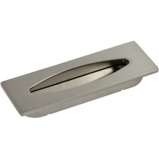 STG 3.6" Cabinet Finger Pull Handles (Zinc Alloy) w/ Screws, Brushed Nickel