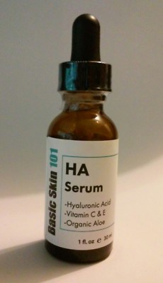 Basic Skin 101 HA Serum, Hyaluronic Acid, 1fl. oz.w/ Organic Aloe, Vitamin C & E