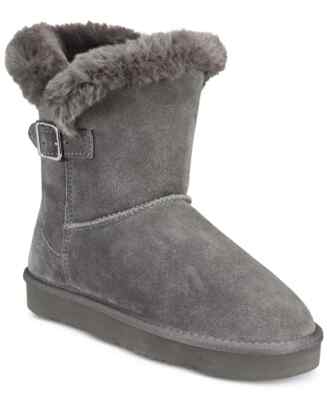 Style & Co. Women's Tiny 2 Faux Fur Leather Upper Boot Size 6M Dark Grey NIB