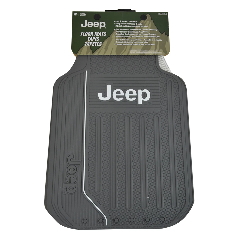 Nuevo gris JEEP Elite alfombrillas/llavero de goma de alta resistencia delanteras/traseras Foto 2 de 2