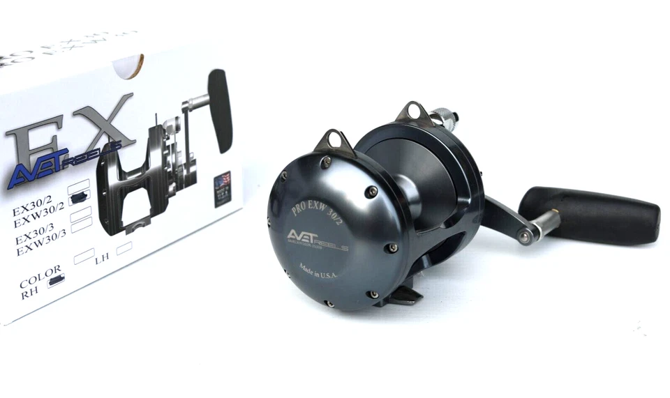 Avet EXW30/2 двухскоростной рычаг тяги катушка EXW30/2 - бронза - правой рукой новый - Изображение 2 из 4