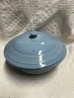 Fiesta Ware Covered Casserole Round Blue  Bakeware Dish 9" Homer Laughlin