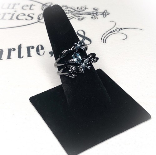 Double Band Whimsical Tree Dove Blk Gold Filled Nature Ring Fashion Jewelry 5.5 - Picture 5 of 8
