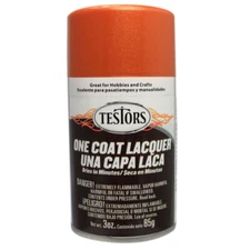 Testors One Coat Fiery Orange Lacquer Model Spray (Aerosol) Paint 3oz
