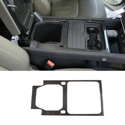 Dry Carbon Fiber Center Water Cup Panel Cover Trim For LR Defender 90 110 20-24