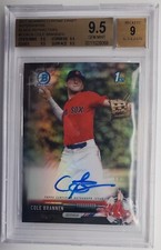 2017 Bowman Chrome Black Ref Cole Brannen Autograph RC 31/75 BGS 9.5 w/9 Auto