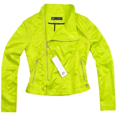 Adidas SLVR Satny Biker Jacket Damen Satin Biker Jacke Blazer glanz limette grün - Bild 1 von 4