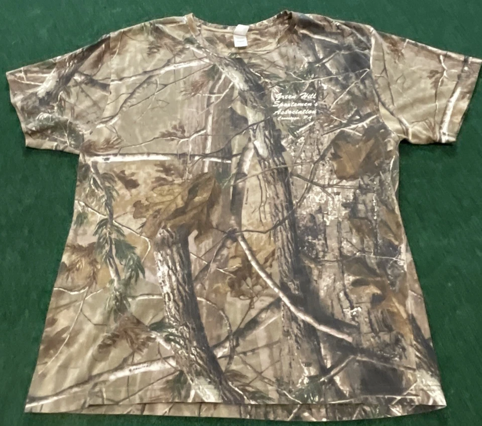 Code V 5 Camouflage Camo T- Shirt Green Hill Sportsmen’s Assoc. Conestoga, PA XL - Image 3 of 4