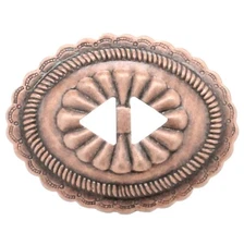 Santa Fe Slotted Steel Concho Antique Copper 2-1/4" 10 Pack 7721-10