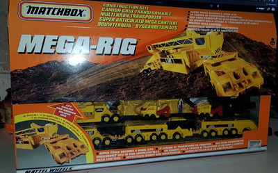++RAR.!-MatchBox Mega-Rig Construction Site CAT Play Set NIB 1997-OVP-Komplett++